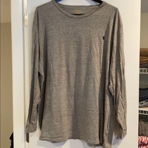 Men’s Polo 3XLT gray long sleeve t shirt